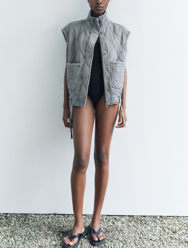 Giulia Bodywarmer | Lichtgewicht Dames Weste met Steppdesign en Hoge Kraag