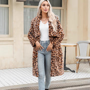 Allegra jas | Lange Dames jas met Luipaardprint en Zachte Luxe Pasvorm