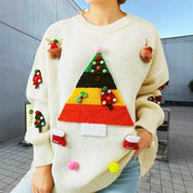 Stella Kerst Trui | Warme Damestrui met 3D Kerstdetails en Feestelijke Look