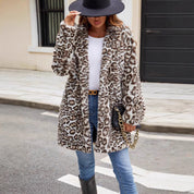 Giovanna Luipaard Jas | Luxe Dames Jas van Zacht Kunstbont met Trendy Dierenprint en Comfortabele Pasvorm