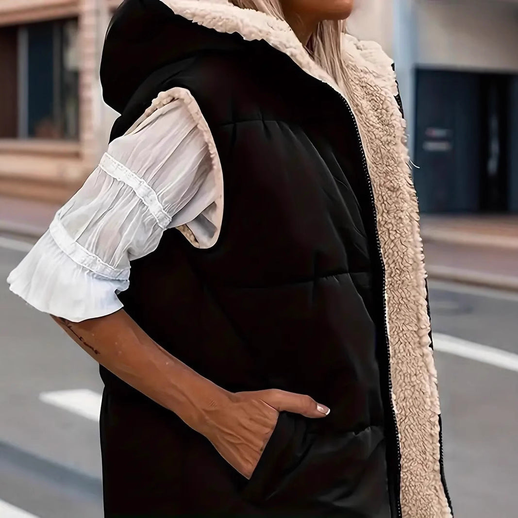 Chiara Wendejas voor Dames | Warme Sherpa Jas met Twee Draagopties