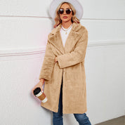 Elena Fleecejas | Oversized Dames Jas van Zacht Fleece met Elegante Kraag en Comfortabele Pasvorm