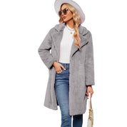 Elena Fleecejas | Oversized Dames Jas van Zacht Fleece met Elegante Kraag en Comfortabele Pasvorm