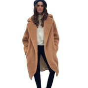 Isabella Teddy Jas | Lange Dames Jas van Zacht Teddy Fleece met Brede Kraag en Comfortabele Pasvorm