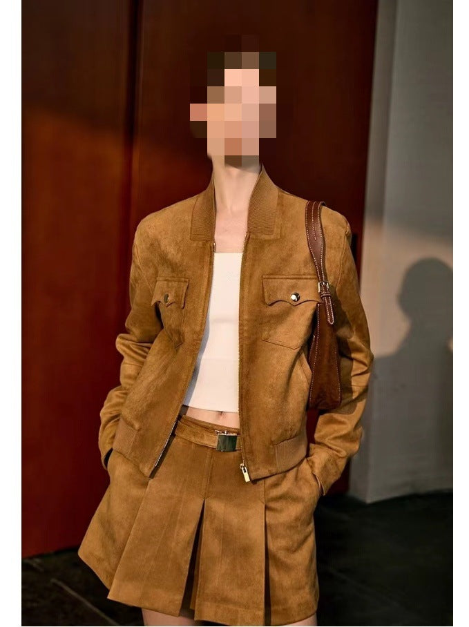 Gianna Suède Bomberjack | Luxe Damesjas van Zacht Wildleer met Tijdloos Design