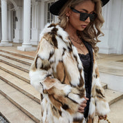 Arianna Kunstbont Jas | Korte Dames Jas van Zacht Faux Fur met Dierenprint en Trendy Pasvorm