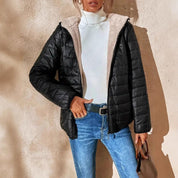 Isabella Gewatteerde Jas | Warme Dames Winterjas met Hoge Kraag en Modieus Steekpatroon