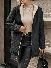 Elena Tussenjas voor Dames | Gewatteerde Jas met Fleecevoering en Elegante Pasvorm