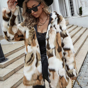 Arianna Kunstbont Jas | Korte Dames Jas van Zacht Faux Fur met Dierenprint en Trendy Pasvorm
