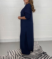 Alejandra Set | Casual V-Hals Dames Set met Tuniek en Wijde Broek