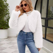 Chiara Faux Fur Jas | Elegante Dames Kort Jas van Zacht Imitatiebont