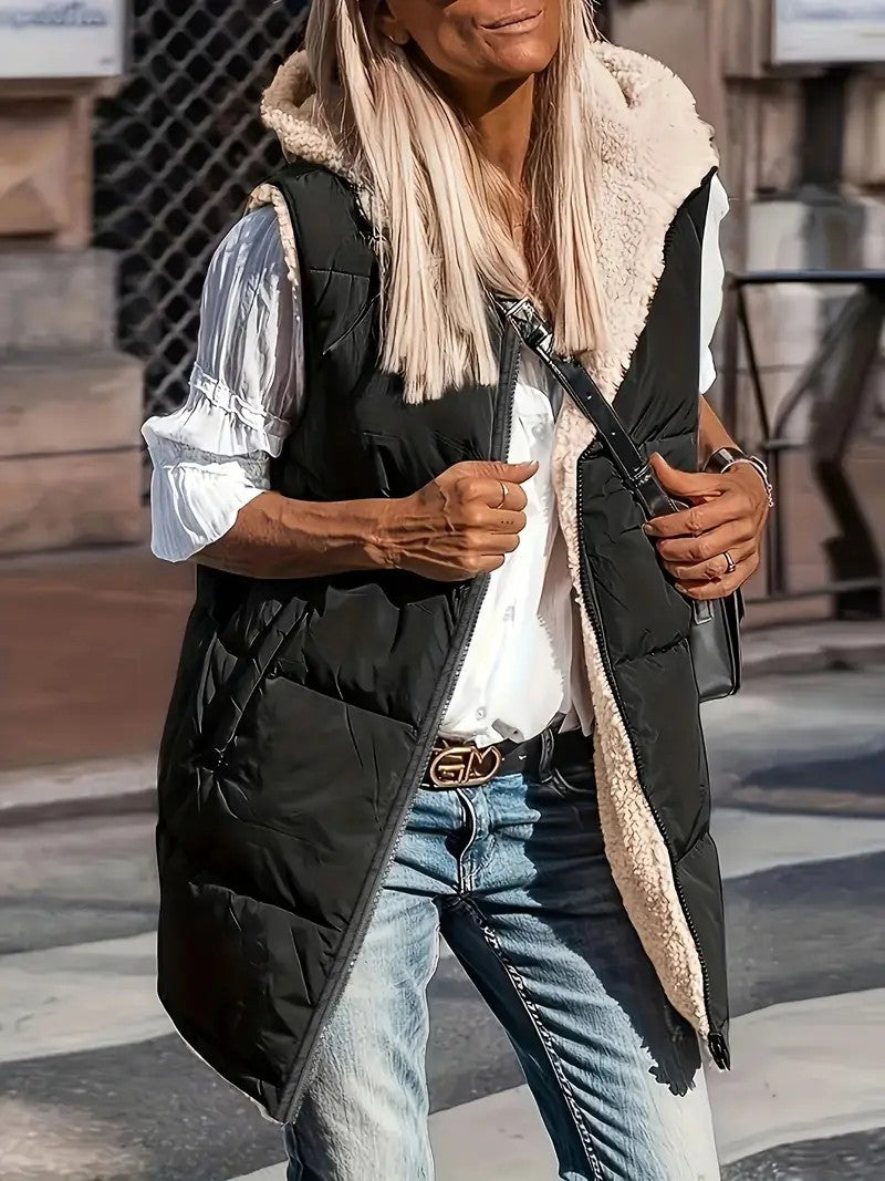 Chiara Wendejas voor Dames | Warme Sherpa Jas met Twee Draagopties