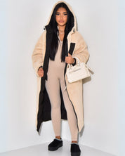 DYD Dames Omkeerbare Winterjas – Dubbelzijdig Design met Flatterende Pasvorm