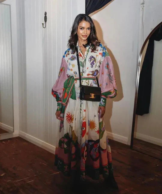 Alessia Jurk | Italiaanse Maxi Jurk met Elegante Pasvorm en Ademend Design