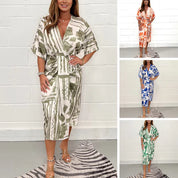 Arianne Dress | Luchtige Midi-jurk met Elegante Pasvorm en Zomerse Stijl