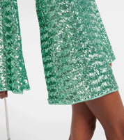 Glitter Mini Jurk - V-hals & Wijde Mouwen - Elena