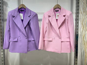 Abito Set | Bloemenprint Halterjurk met Effen Blazer voor een Verfijnde Zomerlook