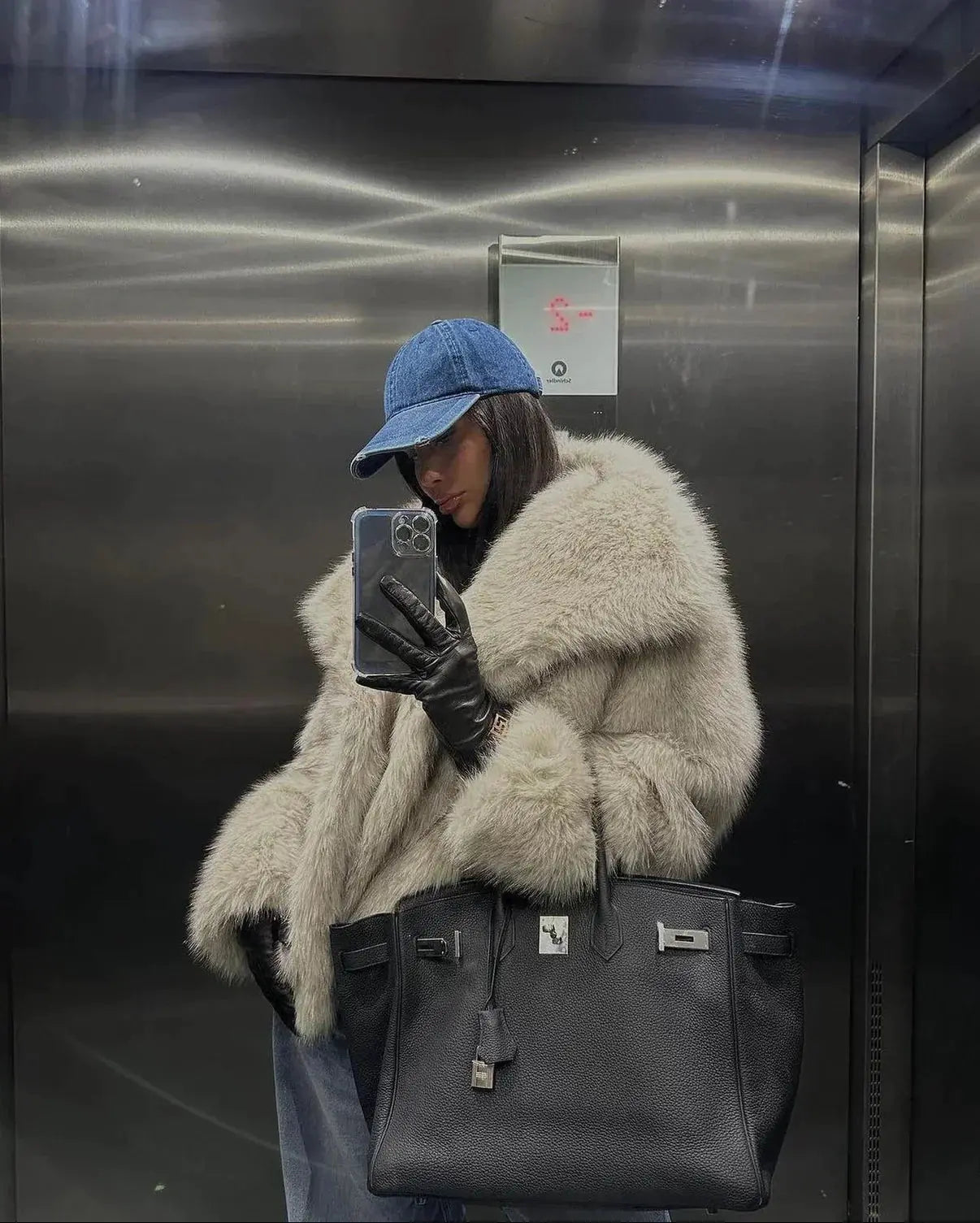 Ivana Luxe faux bontjas dames – zachte warme jas met elegante getailleerde pasvorm