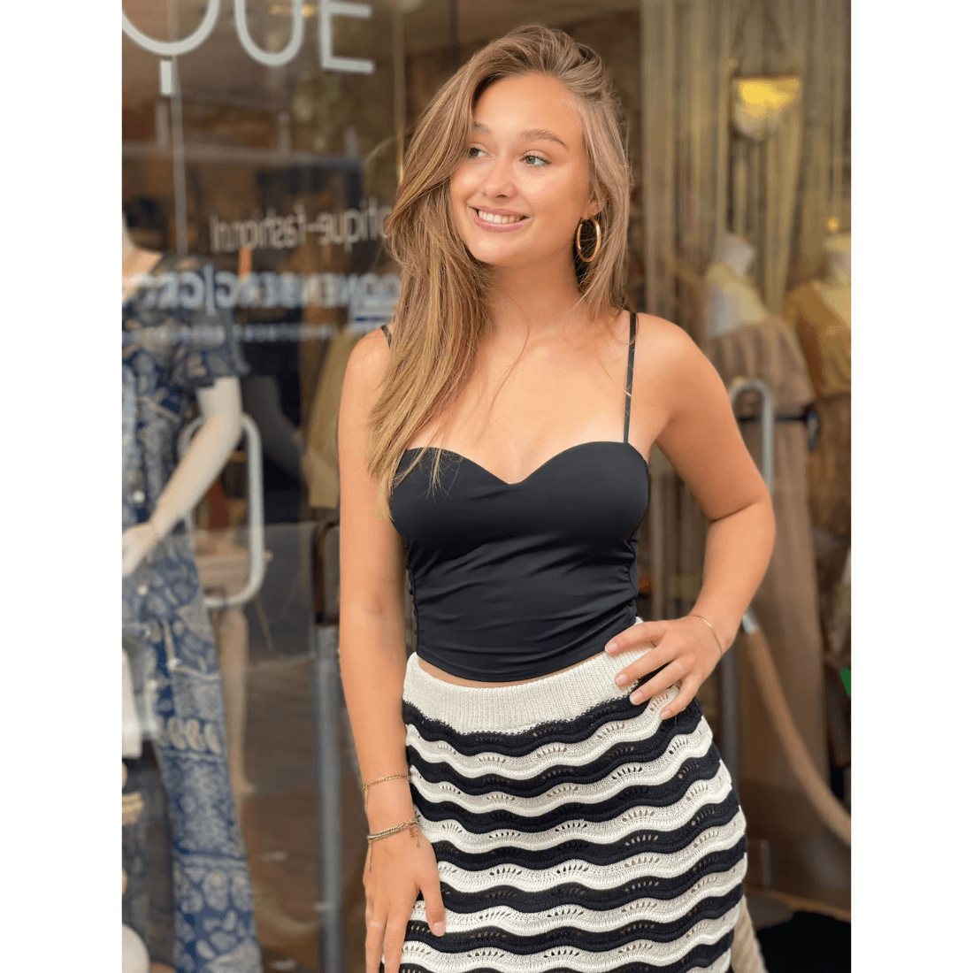 Alessia Top | Elegante Damestop met Kanten Details en Slim Fit Pasvorm