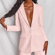 Giulia Blazer Set | Elegant damespak met blazer en pantalon van luxe stof