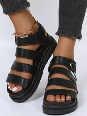 Tessa Sandalen | Trendy Plateau Sandalen met Brede Bandjes en Verstelbare Gespsluiting