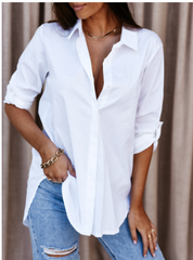 Alessia Blouse | Dames Blouse met Lange Mouwen en Elegante Snit