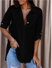 Alessia Blouse | Dames Blouse met Lange Mouwen en Elegante Snit