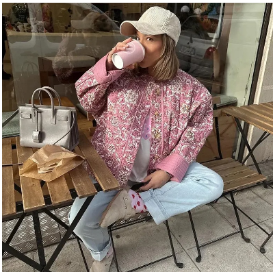 Giulia Jas | Dames Boho zomerjas met Bloemenprint en Losvallende Pasvorm