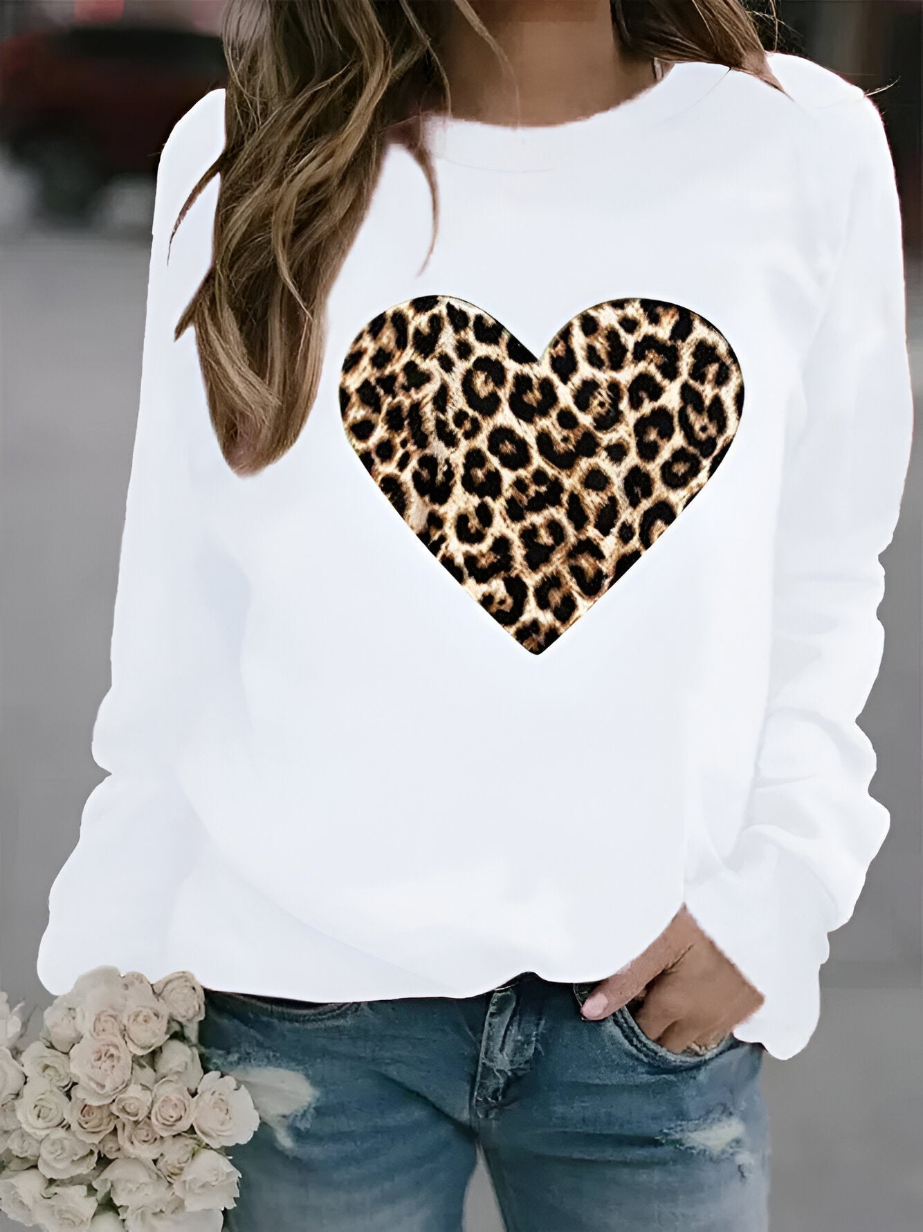 Bianca Animal Sweatshirt | Zacht Damestrui met Opvallende Dierenprint en Relaxte Pasvorm