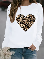 Bianca Animal Sweatshirt | Zacht Damestrui met Opvallende Dierenprint en Relaxte Pasvorm