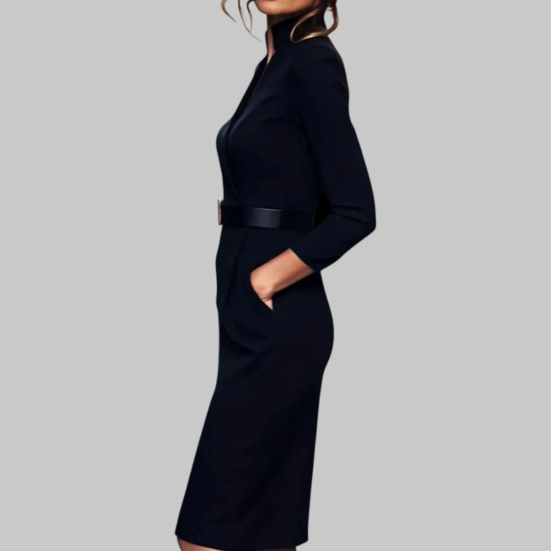 Refined-Collar-Belted-Sheath-Midi-Dress-Elegant-Office-Evening-Wear-2.jpg