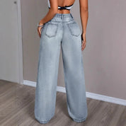 Giulia Jeans | Dames Vintage Mom Jeans met Wijde Pijpen en Retro Stijl