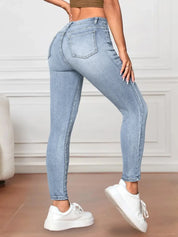 Allegra Jegging | Dames Skinny Jeans met Hoge Taille en Klassieke Details