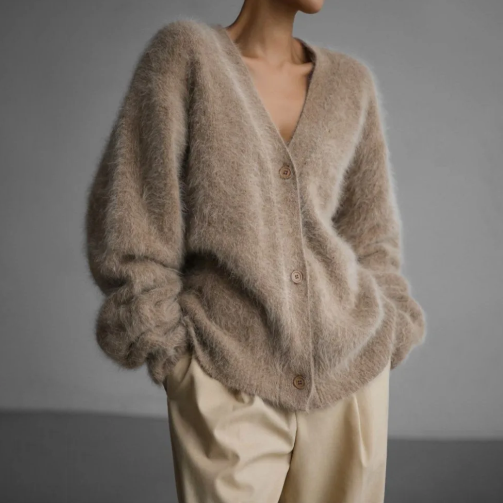 Elena Cardigan | Dames Kasjmier Vest met Tijdloos Design en Regular Fit