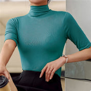 Isabella top dames – ultra-dunne naadloze coltrui met flatterende pasvorm