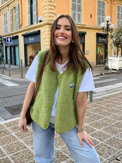 Elena Bodywarmer | Oversized Sherpa Fleece Bodywarmer voor Stijlvolle Warmte