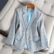 Ekko Blazer | Getailleerde Geruite Blazer met Klassiek Design en Moderne Flair