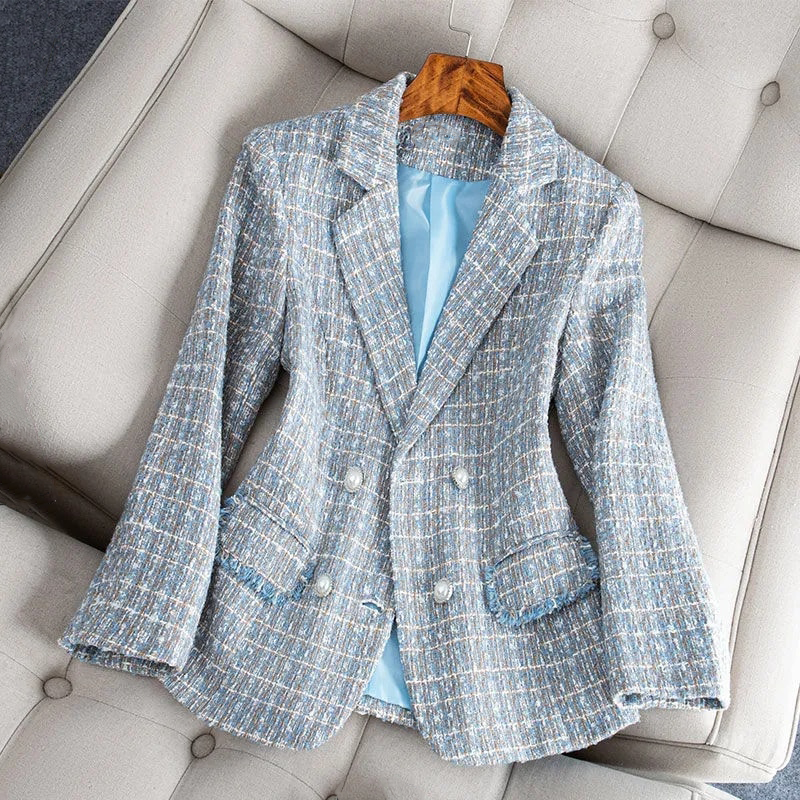 Ekko Blazer | Getailleerde Geruite Blazer met Klassiek Design en Moderne Flair