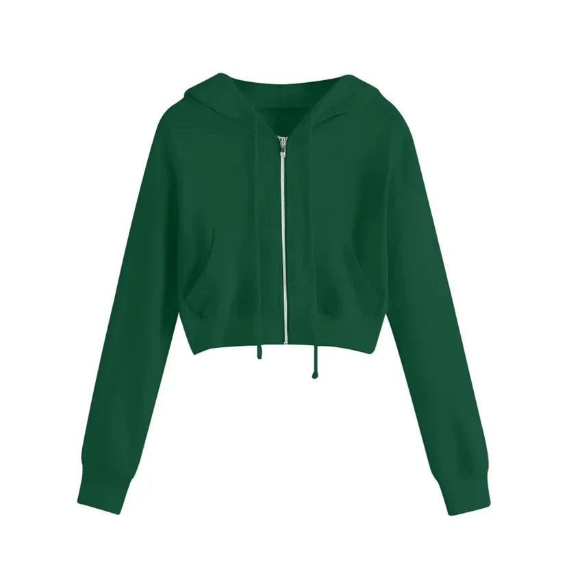 Alessia Hoodie | Kort Dames Sweatshirt met Kap en Trendy Winterlook