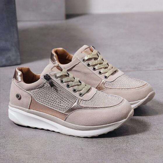 Claudia Sneaker | Orthopedische Dames-Sneaker met Ritssluiting en Flexibele Zool