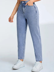 Gianna Jeans | Dames Mom Jeans met Hoge Taille en Lichte Tapered Pasvorm