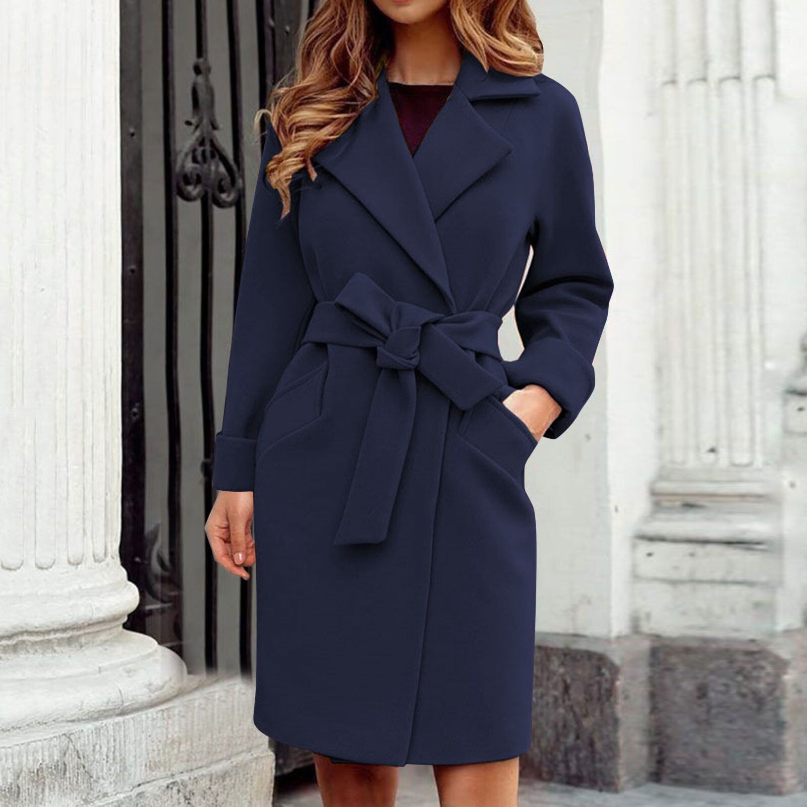 Danique Trenchcoat | Lange Winterjas met Knoopsluiting en Opvallende Kleuren