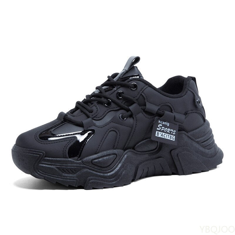 Christien | Comfortabele Chunky Sneakers Dames met Suède Look - Retro, Lichtgewicht en Stijlvol - Beige / Zwart / Wit