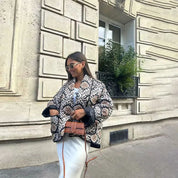 Annemarie Gedessineerde Jas | Elegante Tussenjas met Flatterende Pasvorm en Unieke Print