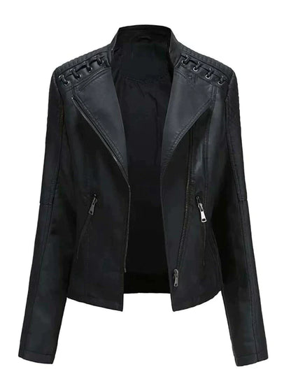 Alessia Jas | Luxe PU Leren Damesjas met Slank Ontwerp en Fleece Voering