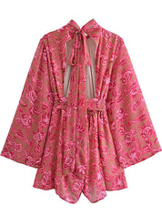 Diora Jumpsuit | Stijlvolle Zomerjumpsuit met Hoge Hals en Open Rug