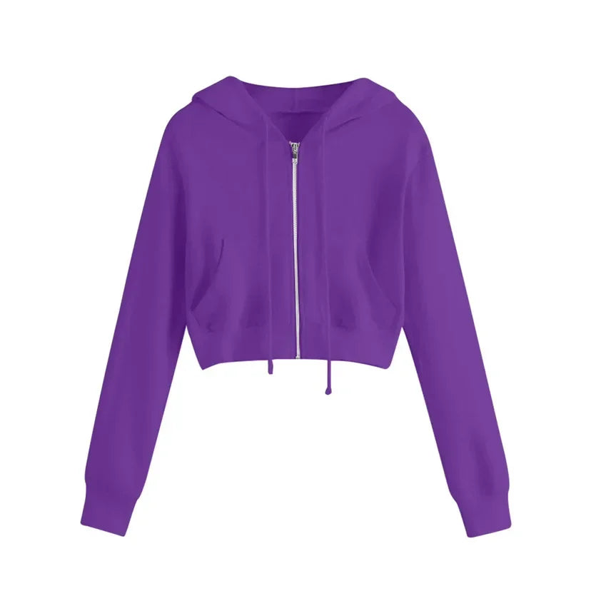 Alessia Hoodie | Kort Dames Sweatshirt met Kap en Trendy Winterlook