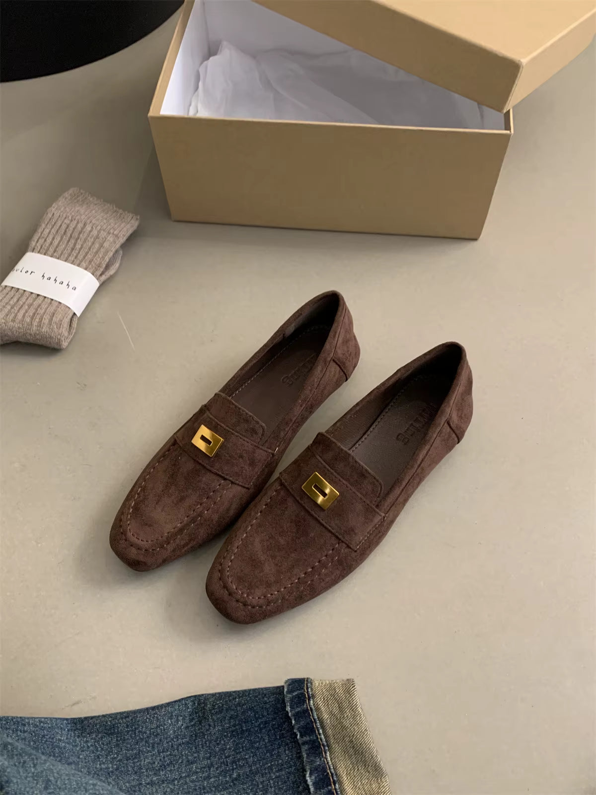 Suède Loafers Dames. Lichtgewicht, Tijdloos Comfortabel – Maison Elara