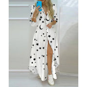 Rafaella Jurk | Boho Maxi-Jurk met Gestreepte Print en Vloeiend A-lijn Silhouet