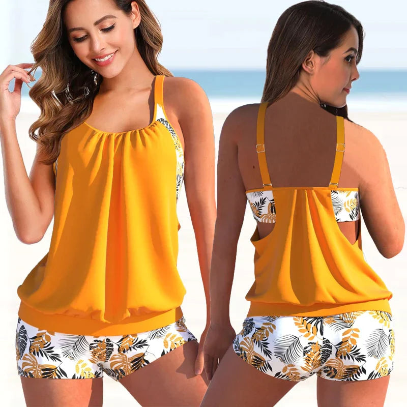 Amira Tankini Set | Fashion Tanktop en Bikinibroekje voor stijl en bedekking
